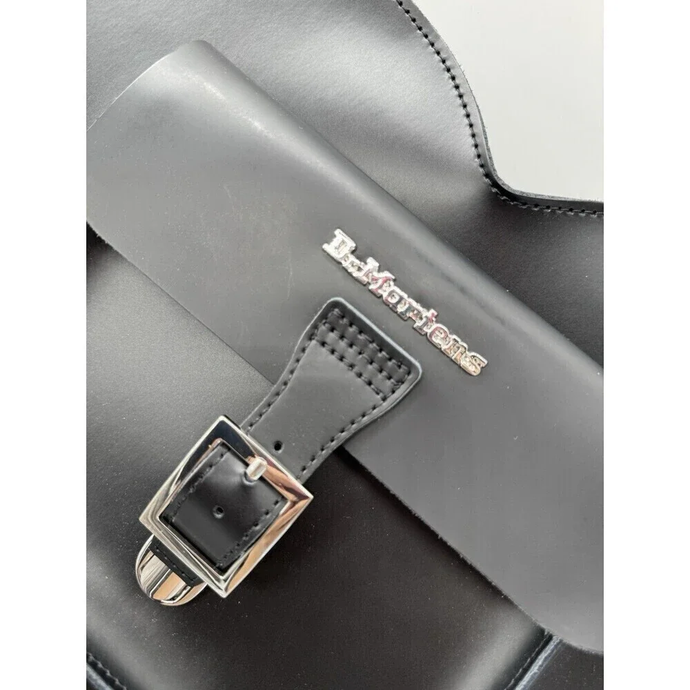 DR. MARTENS Black Heart Shaped Leather Crossbody Bag / Convertible Backpack